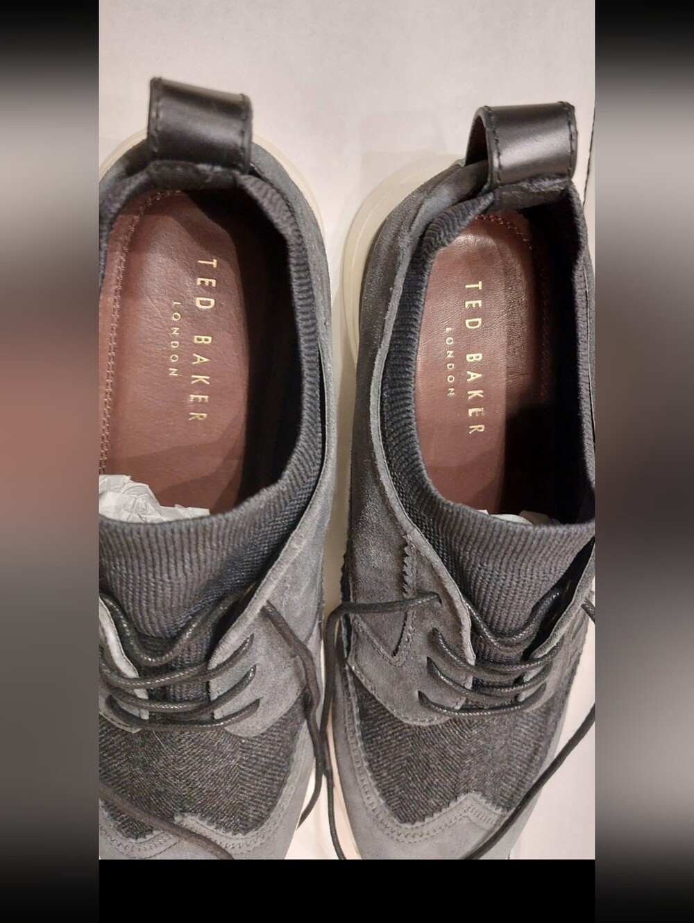 Ted Baker Men’s Grey Suede Casual Sneakers